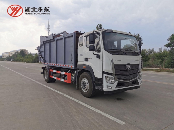 福田欧马可14方无泄漏压缩式垃圾车