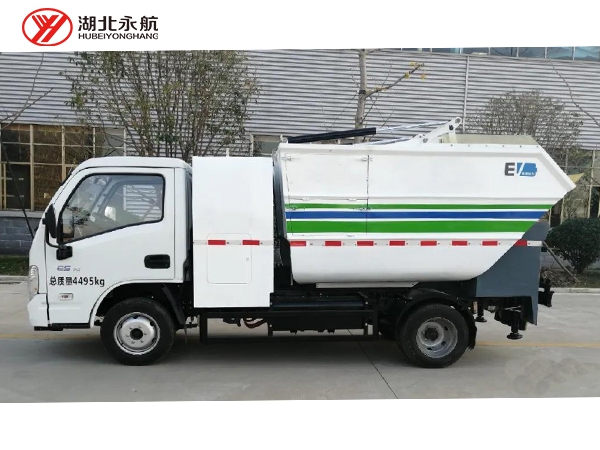 上汽跃进纯电动高位自装卸式垃圾车