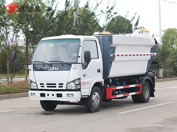 庆铃五十铃高位自装卸式垃圾车