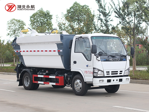 庆铃五十铃高位自装卸式垃圾车