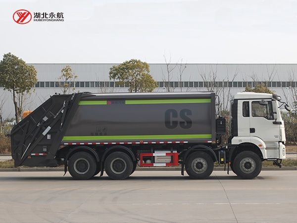 陕汽德龙20方前四后八压缩式垃圾车