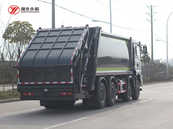 陕汽德龙20方前四后八压缩式垃圾车