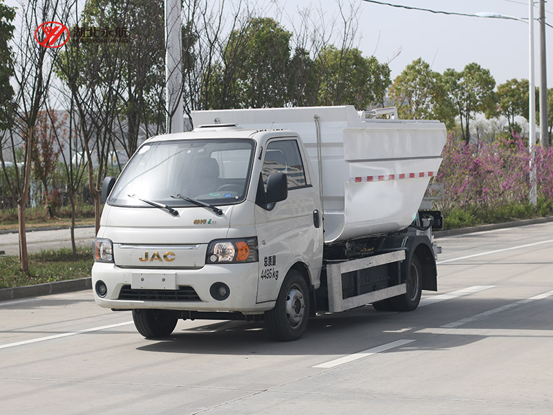 江淮帅铃纯电动高位自装卸式垃圾车