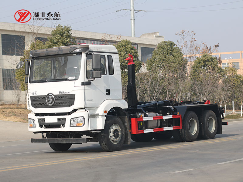 陕汽德龙后双桥新M3000钩臂垃圾车