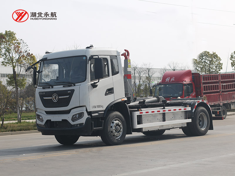 东风天锦纯电动钩臂垃圾车