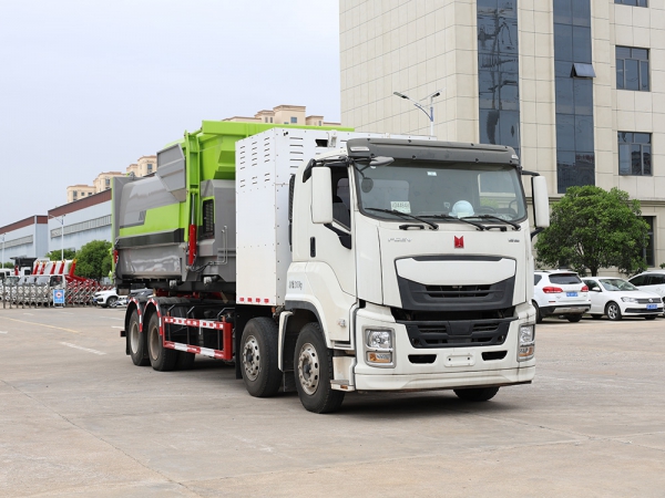 五十铃巨咖氢31T电混合动力钩臂垃圾车