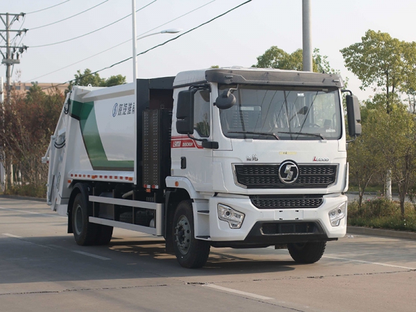 陕汽德龙新能源电动压缩垃圾车