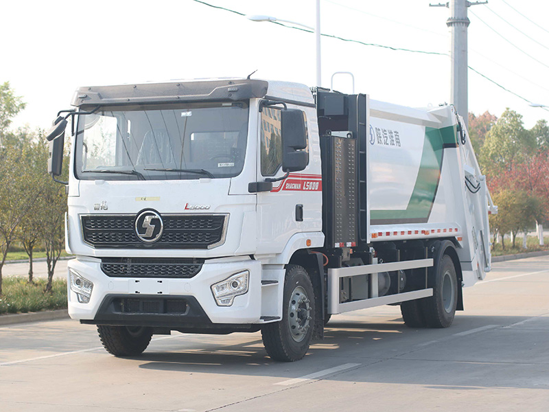 陕汽德龙新能源电动压缩垃圾车