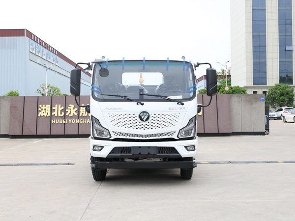 福田欧马可纯电动钩臂垃圾车